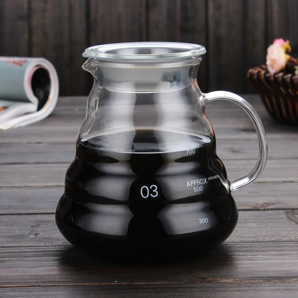 투명 유리 브루 드립 주전자, 커피 필터 주전자, 바리스타 붓기, 커피 메이커 포트, 360ml, 600ml, 800ml