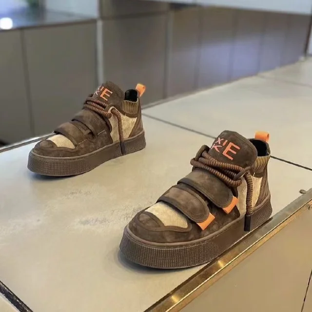 Outono Nova Marca Color Block Designer Gótico Motociclista Masculino Casual Couro Outdoor Sapatos Botas de Cano Baixo para Homens_voghion.com