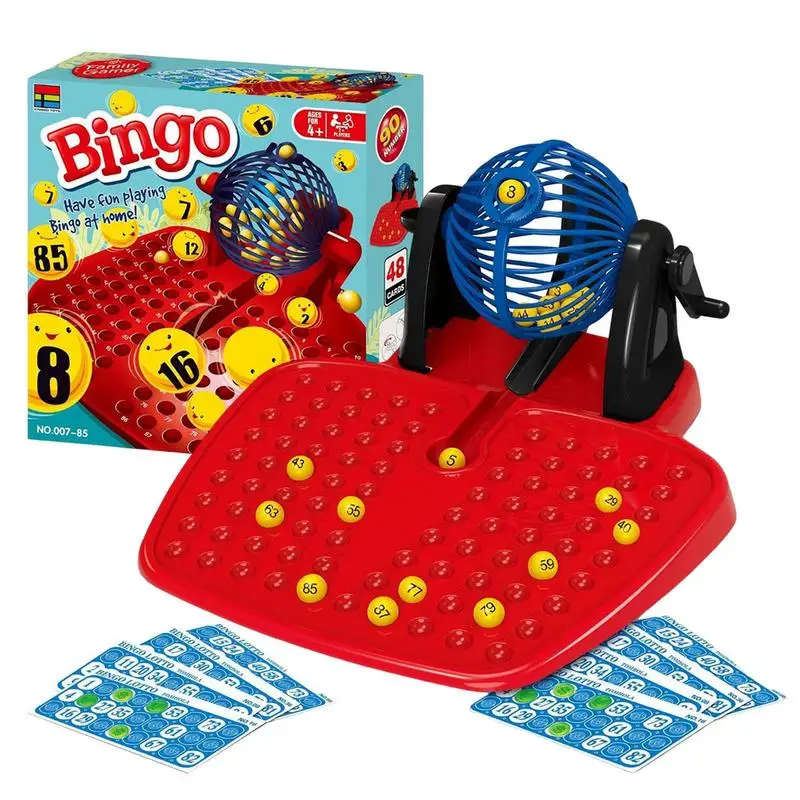 

Bingo Ball Lottery Machine Set Reusable Bingo Machine Cage Game with Balls Bingo Game Machine for Club Bar Home