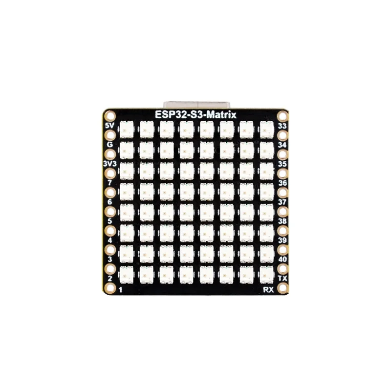 Development Board ESP32 Development Board ESP32-S3 Matrix 8x8 RGB-LED-WiFi Bluetooth With QST Attitude Gyro Sensor QMI8658C