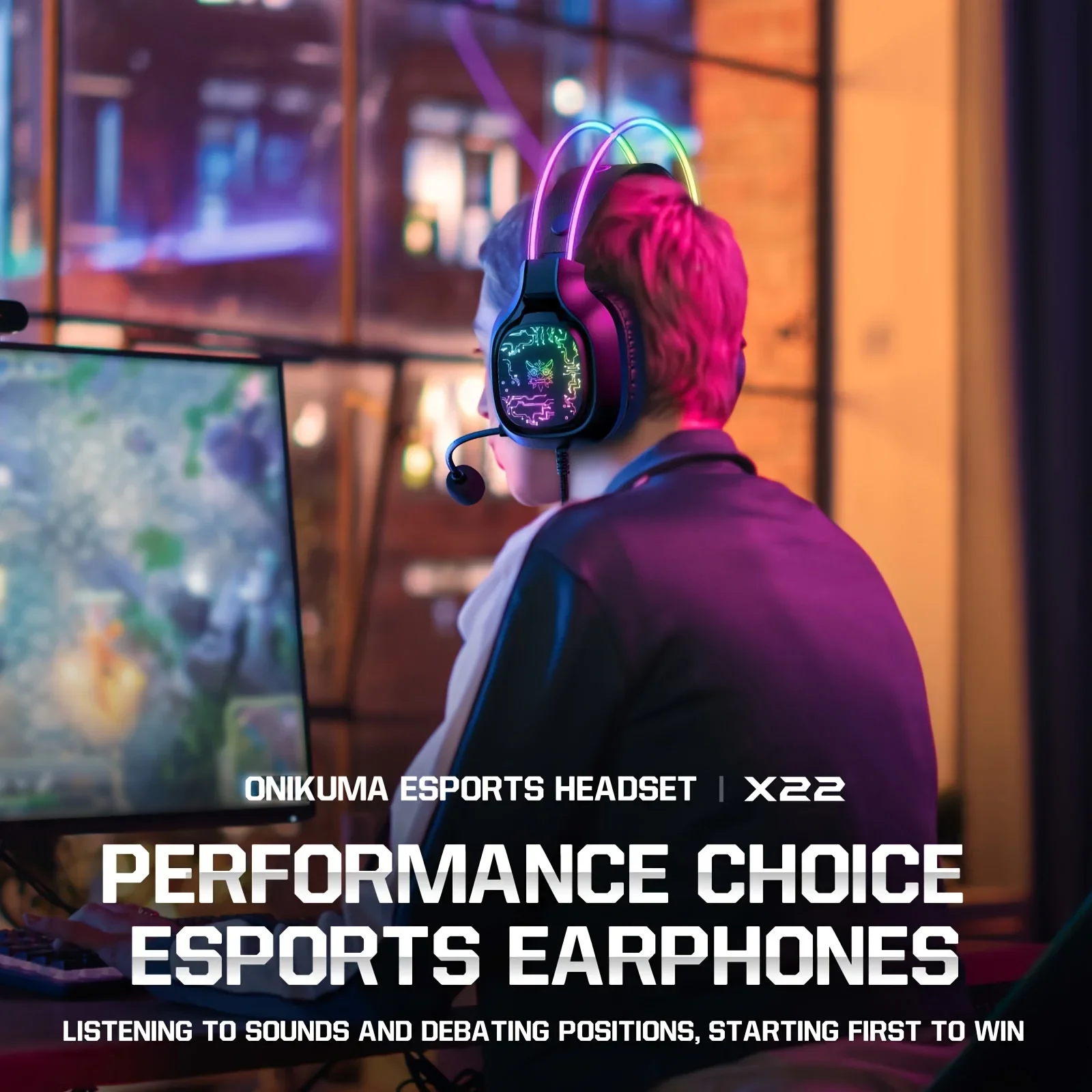 

X22 Gaming Headset Headphones Wired Noise Cancelling Stereo Earphones With Mic computer headphone E-sports game 7.1 channel wire