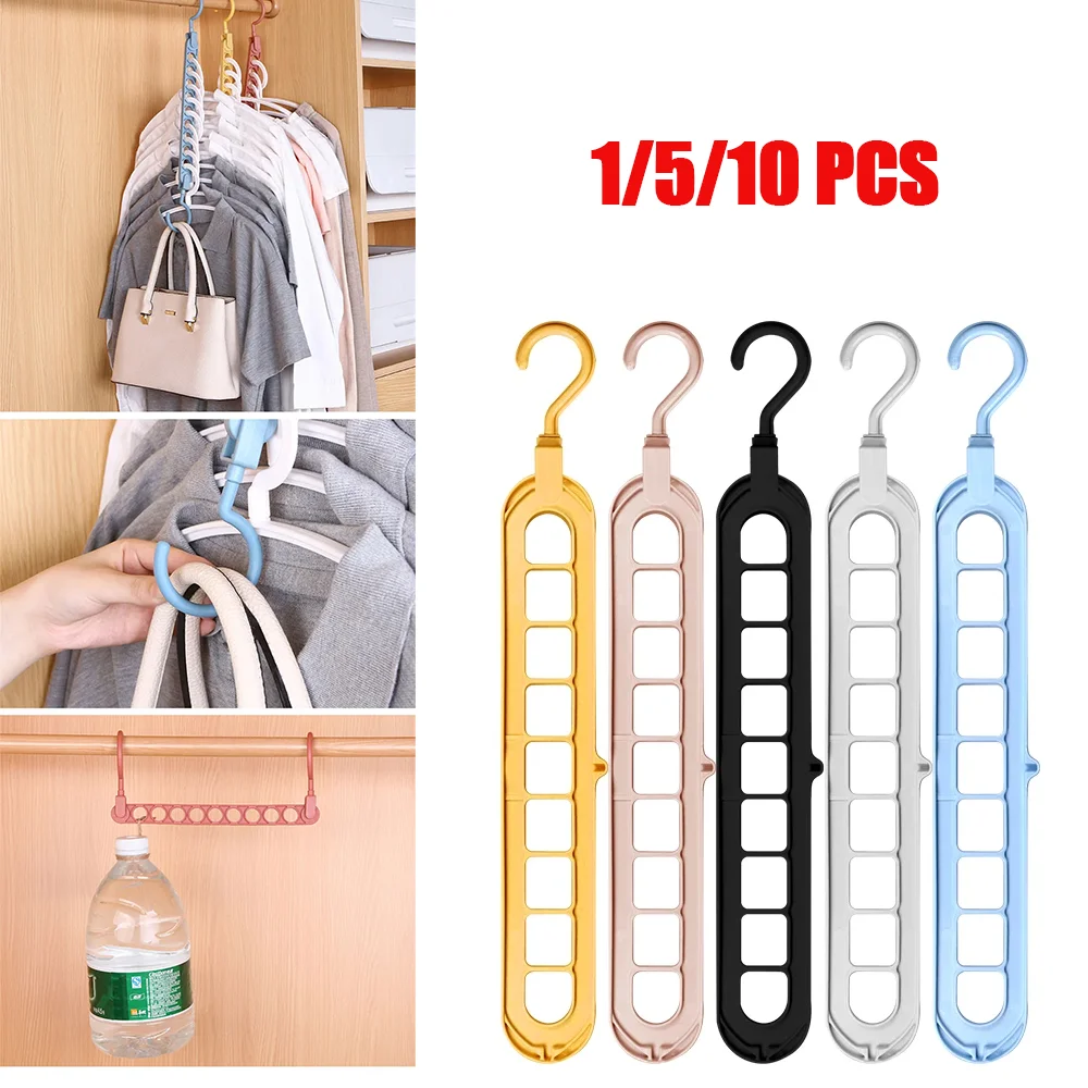 1PCS-10PCS Multifunctional Clothes Hanger, Multi-Port Support Ring For Clothes Drying Scarf Storage Rack, Storage Hanger