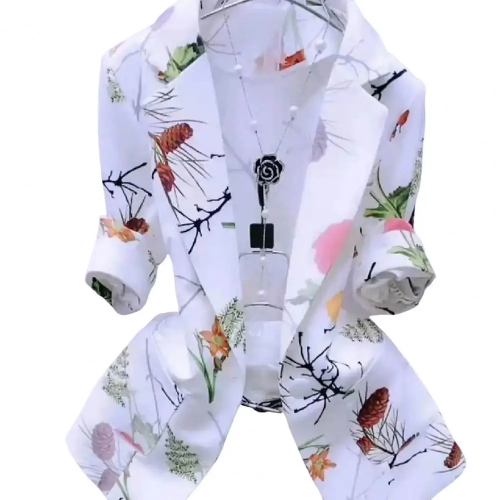 

Fashion Blazer Coat Comfy Women Blazer Pockets 3D Pine Cone Pattern Button Blazer Coat Lightweight