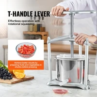 6L Fruit Wine Press Manual Juice Maker Apple Grape Making Press w/ Pole Handle Bar for Kitchen 2