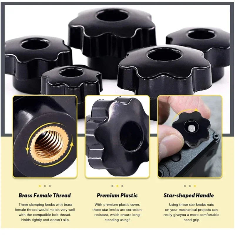 Thumb Nuts M4 M5 M6 M8 M10 M12 Plum Hand Tighten Nuts 5pcs