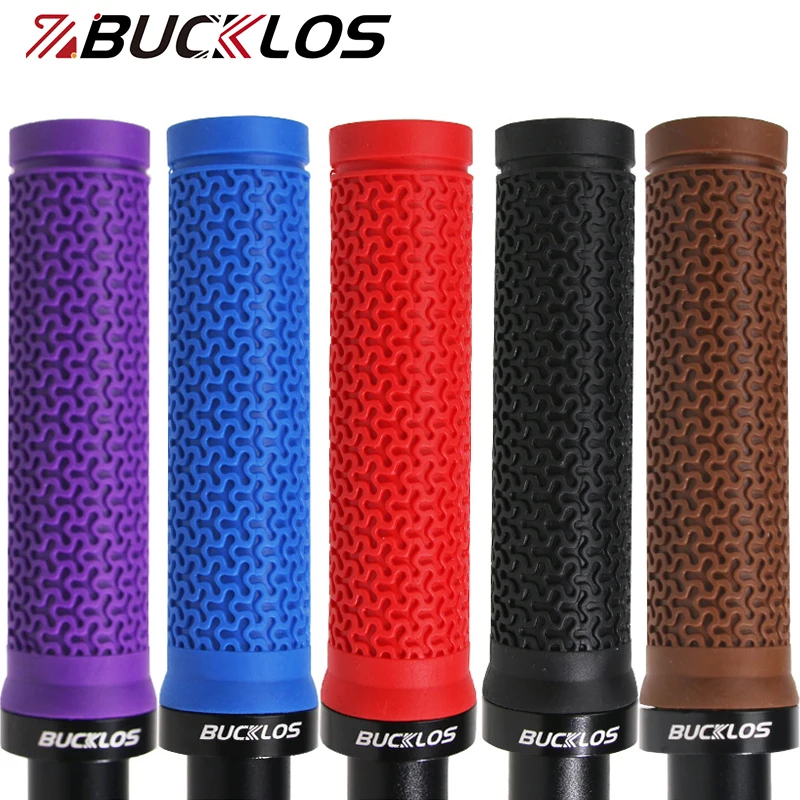 BUCKLOS MTB Handlebar Grips Non-slip Mountain Bike Grips Lock on Bicycle Handlebar Grip Shock Absorption Electric Scooter Handle