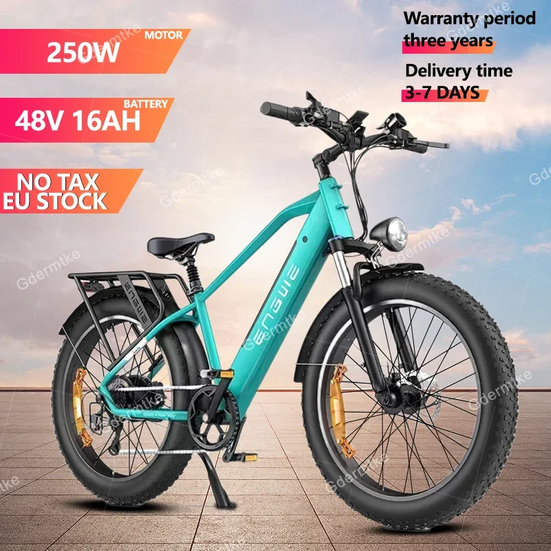 Engwe Bicicletta Elettrica 250W Motore 48 V16Ah Sospensione Idraulica Ebike 26*4.0 Fat Tire Bike Mountain Snow Bicicletta Elettrica