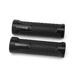 CNC Aluminum Handlebar Grips - 7/8'' 22MM Motorcycle Accessories (Black)