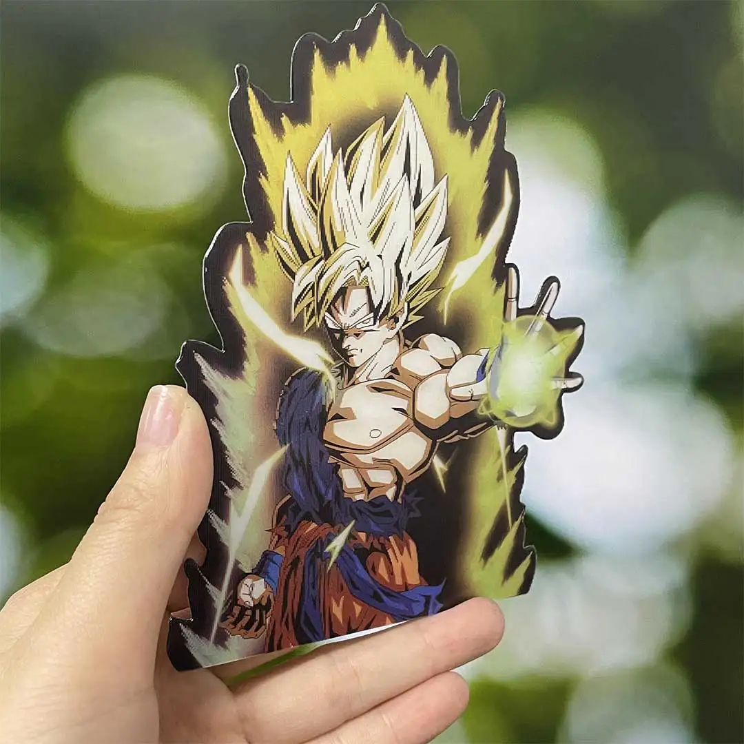 Dragon Ball Z Goku Supersaiyan Motion Sticker Anime Sticker Decalcomanie Impermeabili Per Auto, Laptop, Frigorifero, Valigia, Ecc. Giocattolo - Foto 4