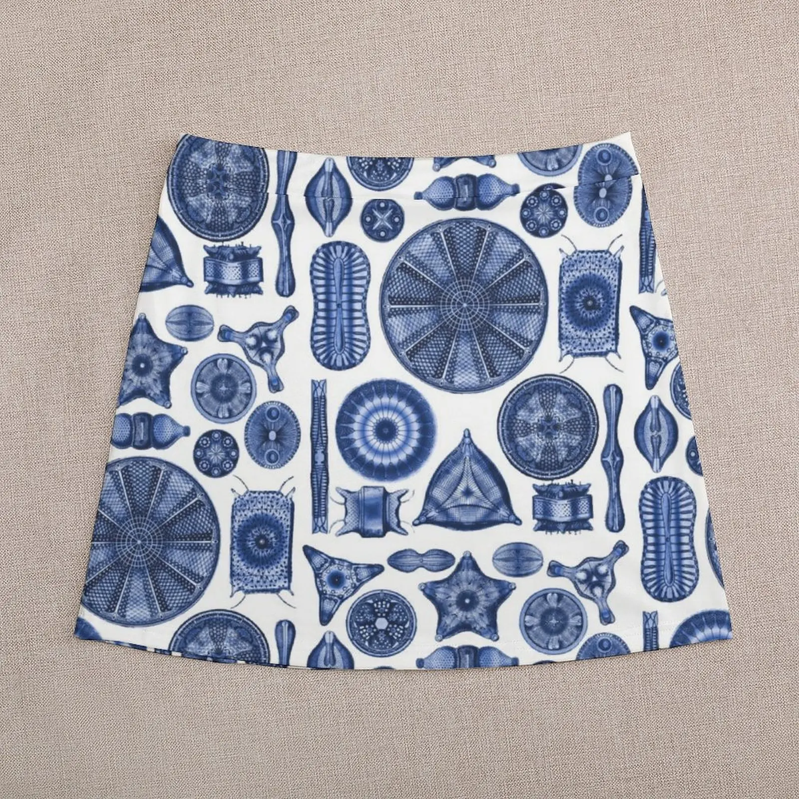 Ernst Haeckel Diatoms Indigo Blue Mini Skirt women's stylish skirts womans clothing short skirts for women kawaii skirt