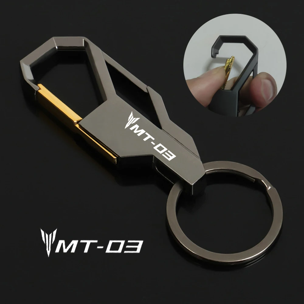 MT03 Motorcycle Accessories Keychain Waist Hanging Key Ring Metal KeyChains FOR YAMAHA MT-03 MT 03 2015-2023 2022 2021 2020