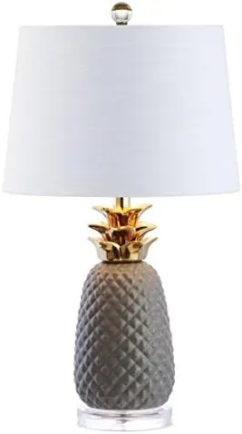 

Pineapple 23\u2033 Classic Vintage Ceramic LED Modern Contemporary Bedside Desk Nightstand Lamp for Bedroom Living Room Office