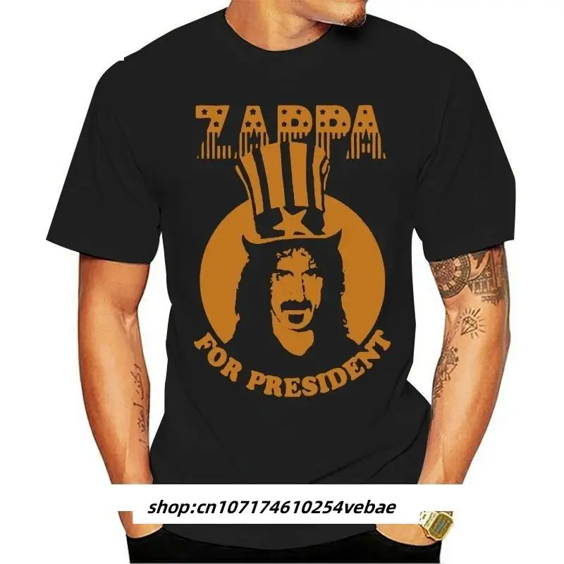 Frank Zappa Zappa Per Presidente T Shirt Uomo Cotone Tshirt Estate Marca Teeshirt Euro Size