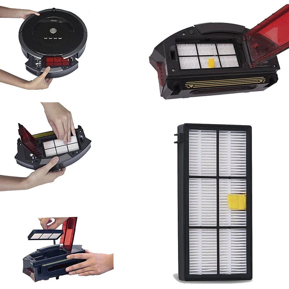 מסנני HEPA מברשות צדיות ראשיות עבור iRobot Roomba סדרה 800 900 805 864 871 891 960 961 964 980 חלקי מכונת ניקוי שואב אבק