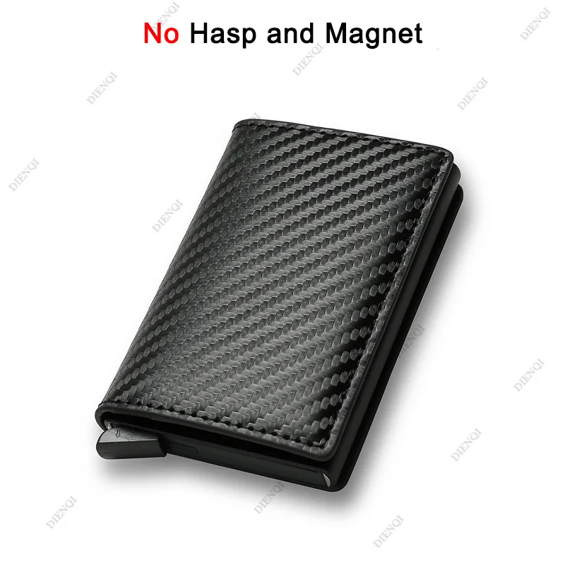 Carbon Fiber credit card holder Smart Rfid Minimalist Wallet Case Money Clip Men Women Slim Cardholder Bank Creditcard Case