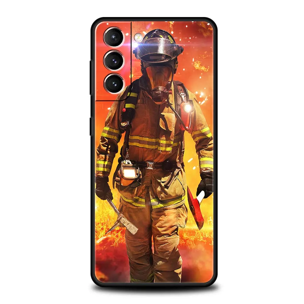 Firefighter Heroes Themed Protective Phone Case - Soft Cover