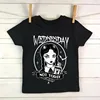 Tshirt Wednesday Addams Children T-Shirt I Hate People Cartoons Clothes Kid Girl Boy Nevermore Academy T Shirt Baby Casual Top 1