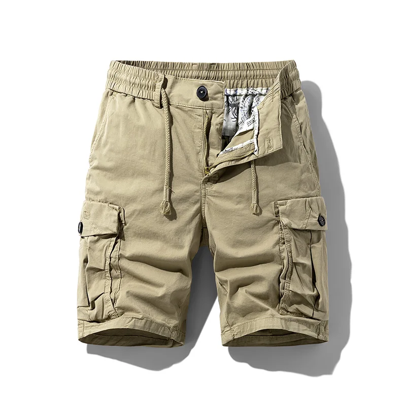 Multi-Color Workwear Shorts Men's Loose Straight Climbing Pants Casual Versatile Multi-Pocket Pants Lace-up Cropped Pants 2