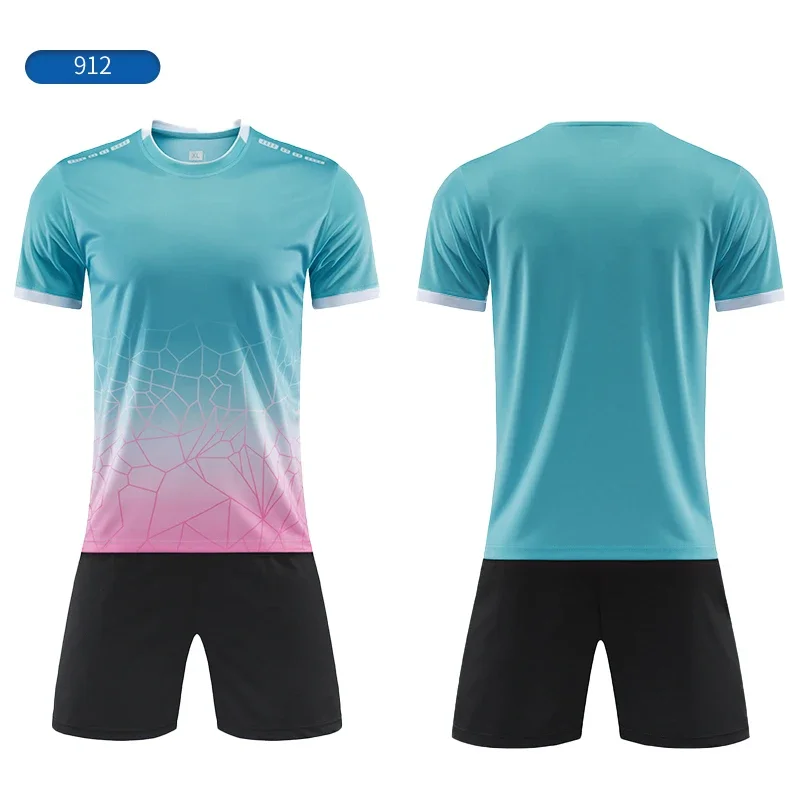 Youth Soccer Jersey Set - Kids Short Sleeve Football Uniform Kit