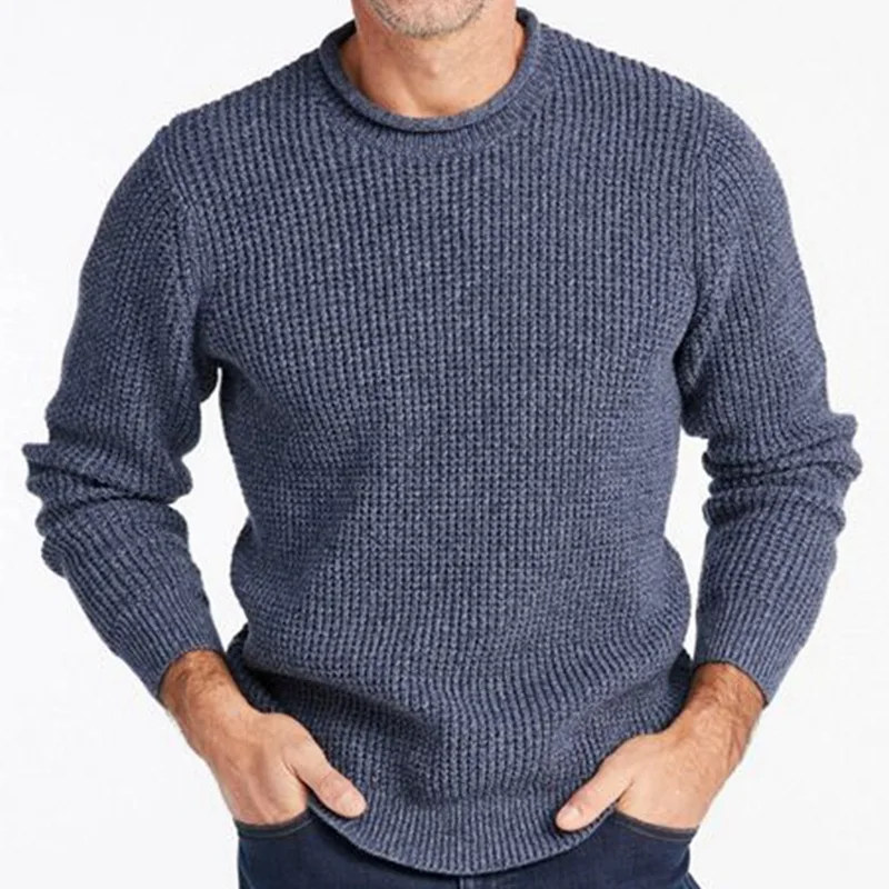 Men's Sweater 2023 New Fall And Winter Pullover Thickened Sweater Crewneck Long-Sleeved Sweater