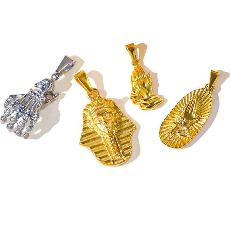 MODAGIRL New York Statue of Liberty with Torch and Book Charm Pharaoh Ancient Egypt Pendant Stainless Steel Jewelry Accessories 4