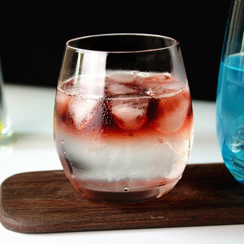 340ml Nordic Iced Coffee Mug Heat-resistant Household Dessert Soda Water Cup Transparent Cocktail Beer Brandy Glasses Bar Party
