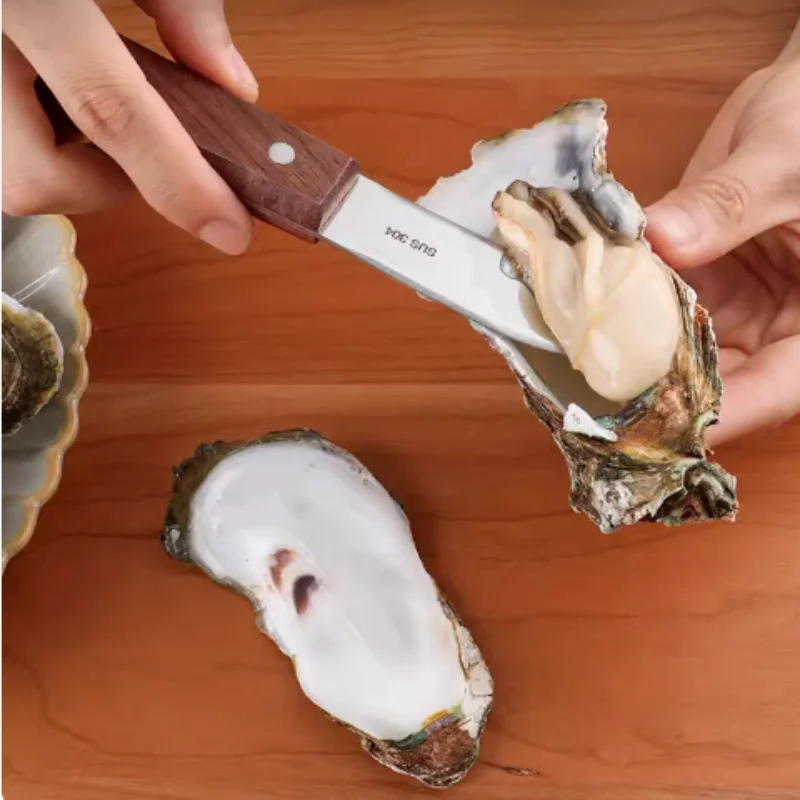 304 Stainless Steel Oyster Knife Scallop Opener Seafood Shells Open