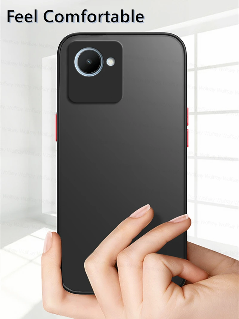 Matte PC Cover For Realme C30 Case Realme C30 C31 C35 Cover Cases Shockproof Silicone TPU + Hard PC Back Phone Cover Rea_voghion.com
