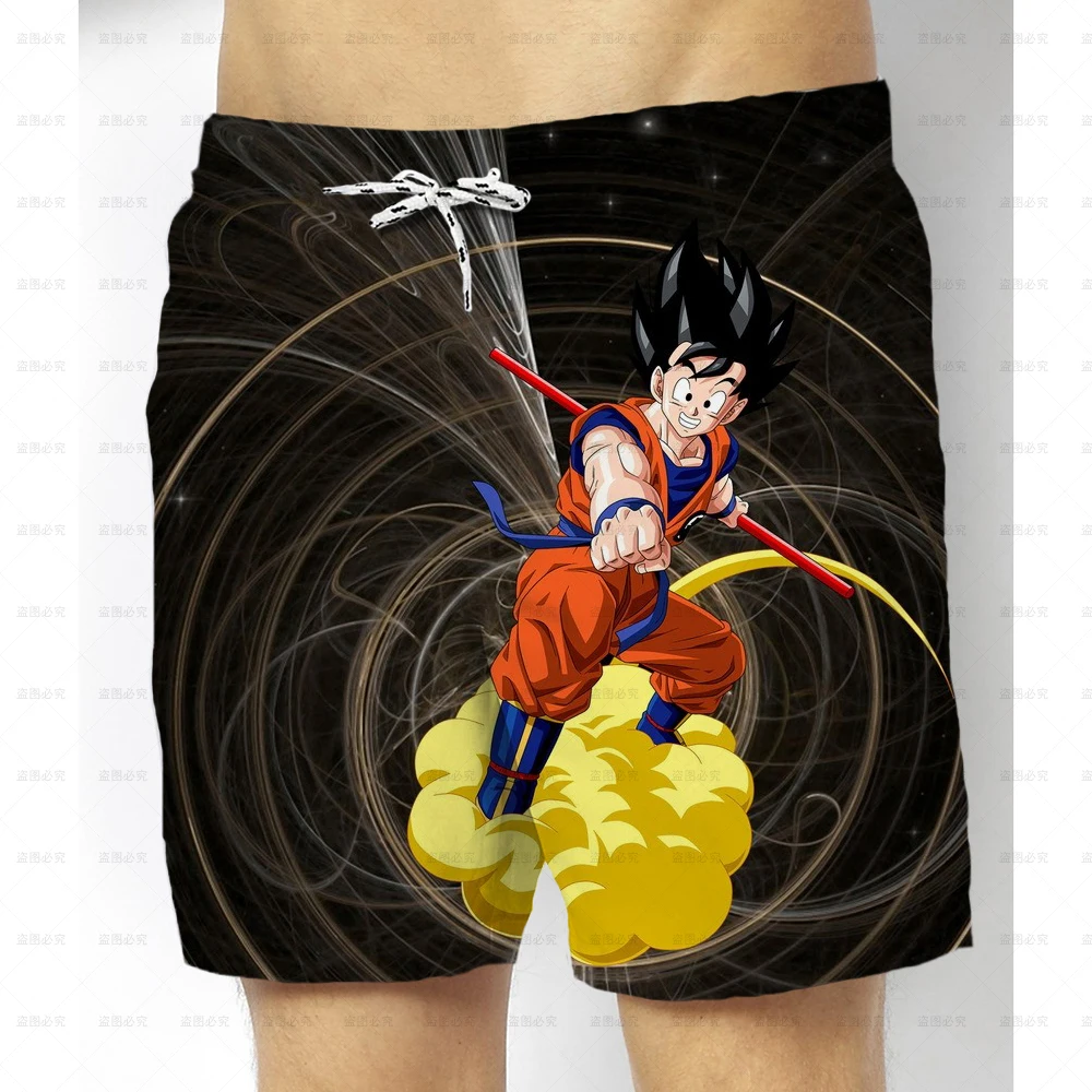 

Summer men's fashionable oversized shorts, anime cartoon 3D printing, men's beach pants, swimming, comfortable, loose fitting, y