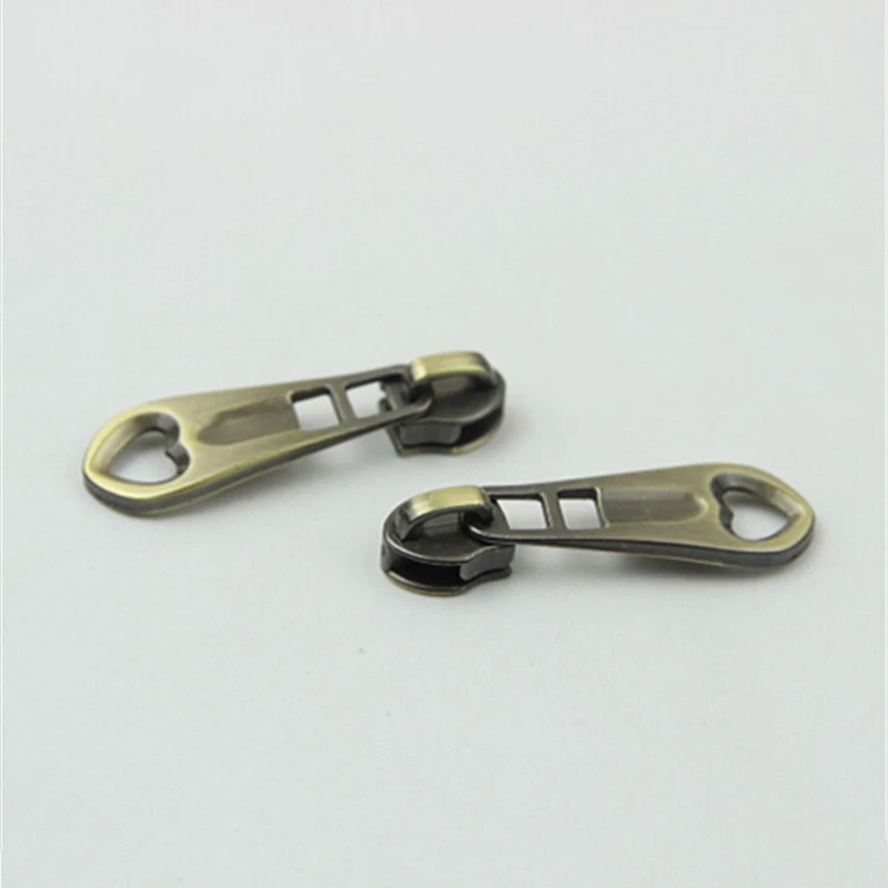 Zipper Repair Kit Zipper Pullers Zipper Sliders Zipper Heads 10Pcs Metal 5# For Jackets Clothes DIY