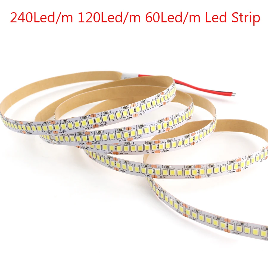 5V 12V 24 V Ha Condotto La Luce Di Striscia Di Rgb Pc Smd 2835 60/120/240 Led/M 5M Ledstrip Impermeabile 5 12 24 V Volt Rgb Ha Condotto La Striscia Di