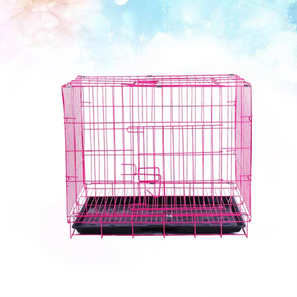 Skládací s klozet pes klec pudl malý a střední pes kocour klec králík klec zvířátko cage(pink) crates-f- domy & crates|-f-|