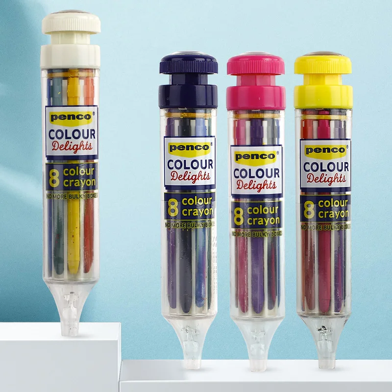 

PENCO8 color crayons Rotate to change color Suitable for children A pen comes in many colors