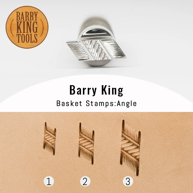 

Кожаный штамповочный инструмент BARRY KING с узором в виде корзины, угловая одинарная веревка ручной работы, резьба, изготовление семян из нержавеющей стали 304
