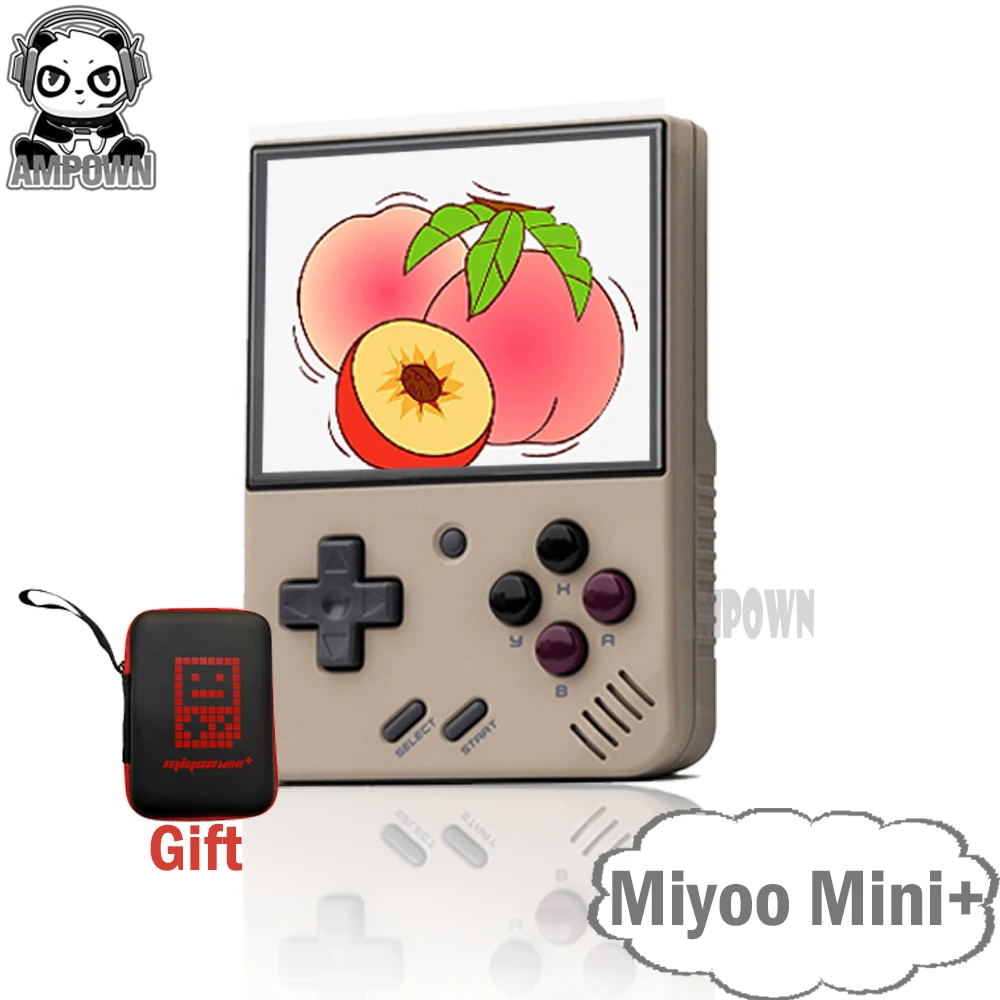 Miyoo-Consola de jogos portátil Mini Plus, videogame retro, 128GB, Cortex-A7, players portáteis Linux OS, 3.5 