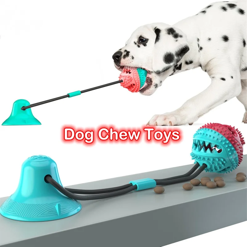 DogToysSiliconSuctionCupTugInteractiveDogBallToysslowfeeder
