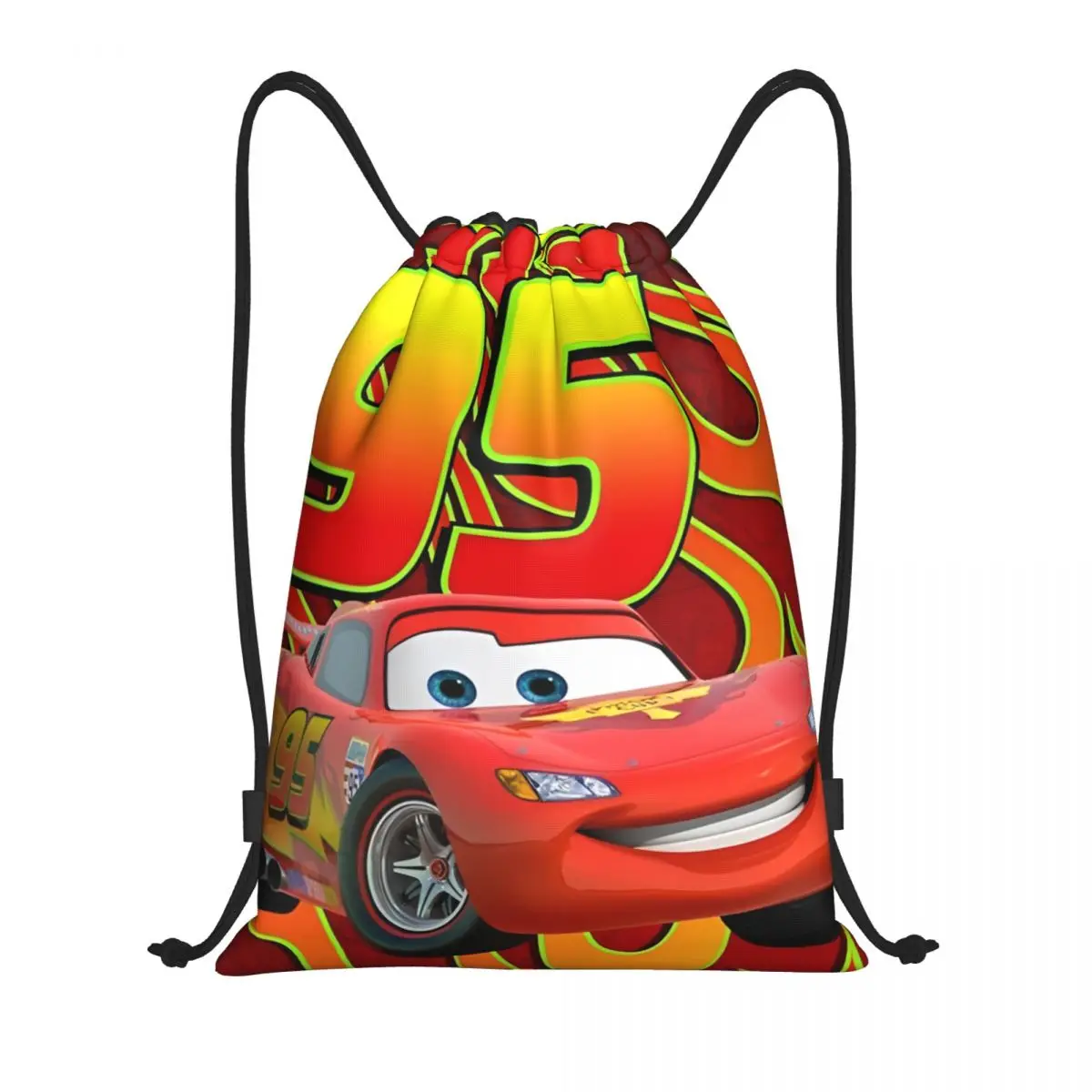 thumbnail image 1 of Mochila con cordón para gimnasio, bolsa deportiva con cordón para correr, diseño de Lightning Mcqueen Cars 95 To Race, 1 of 4
