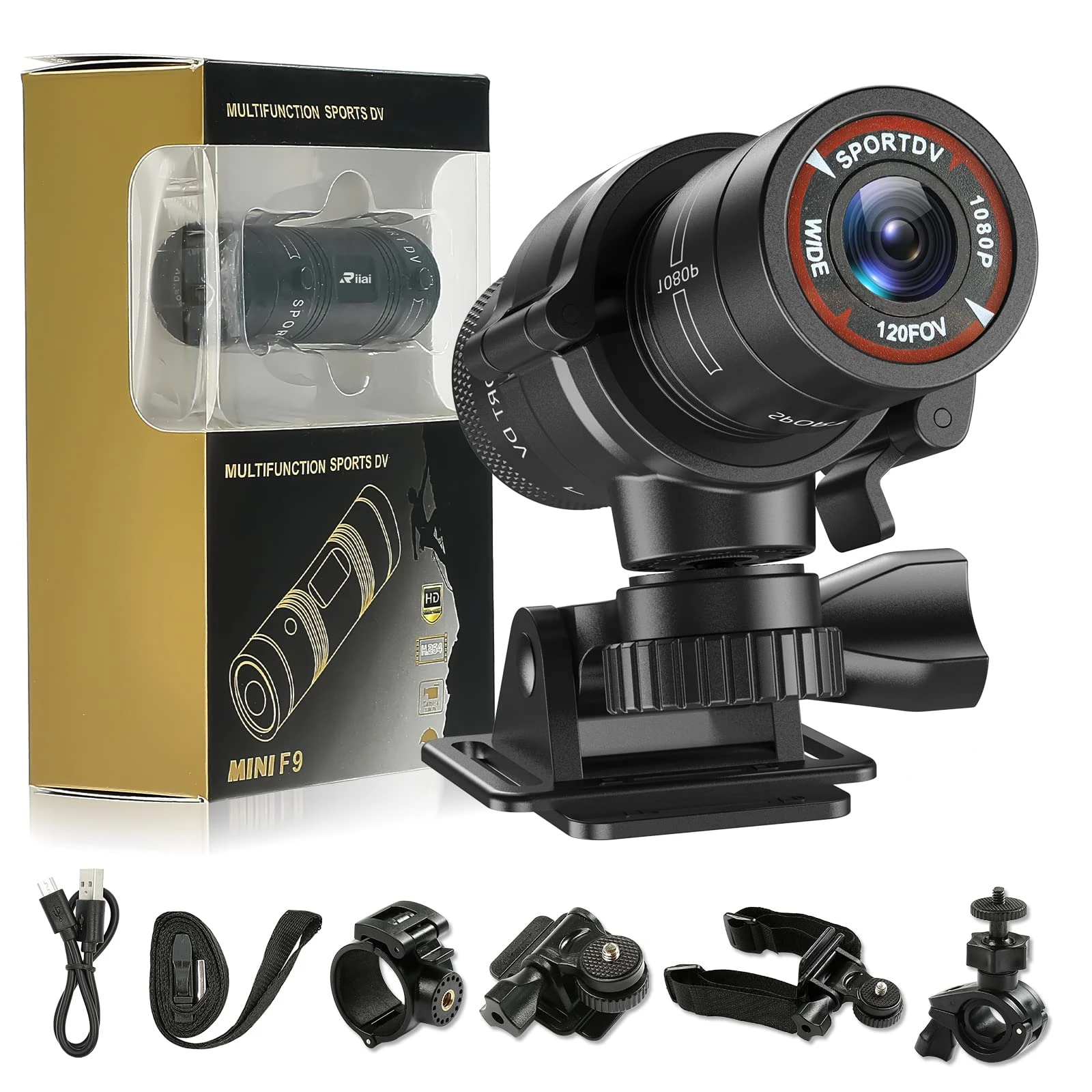 F9 Action Camera 1080P Full HD Bike Motorcycle Helmet Camera