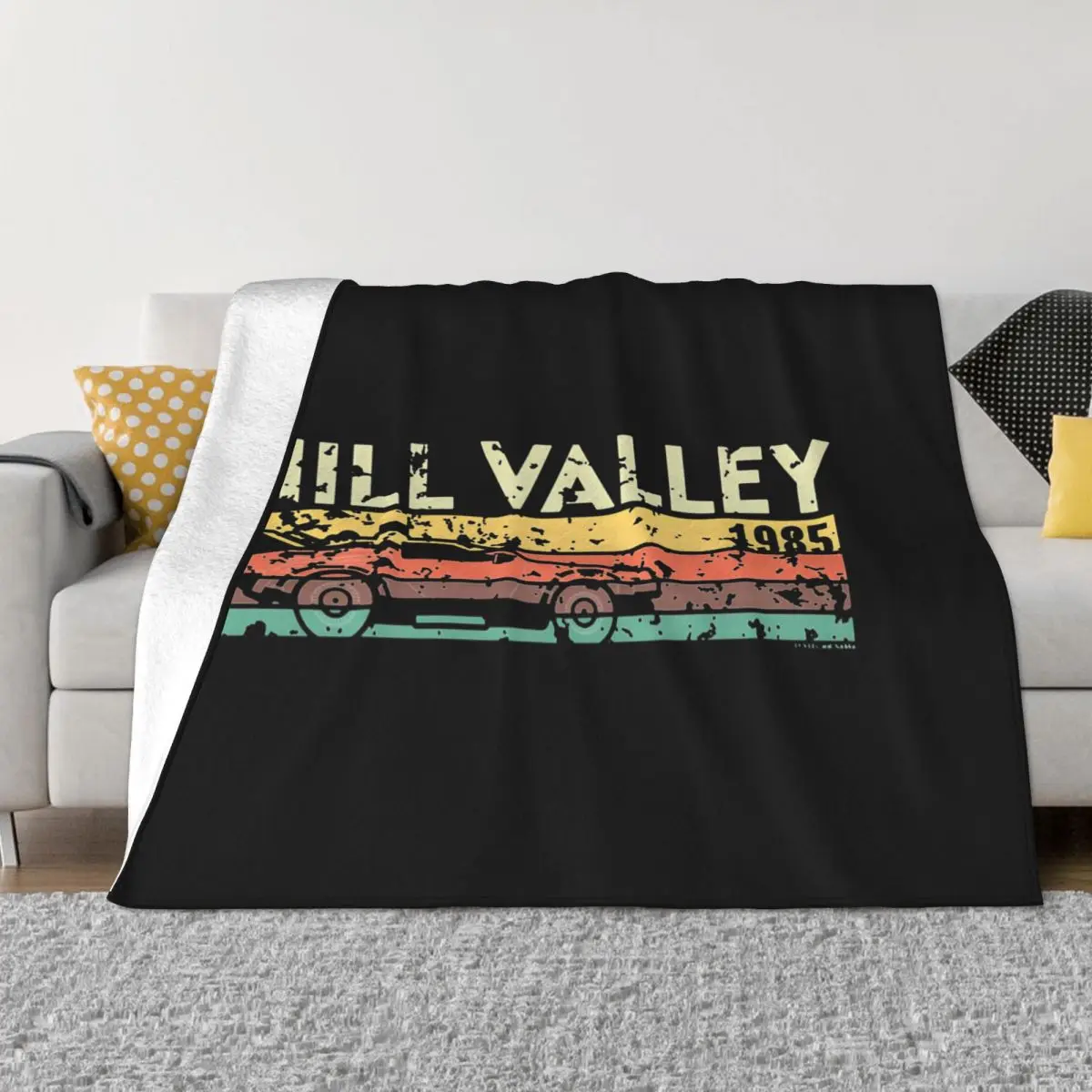 

Back To The Future Hill Valley 1985 Blankets Velvet Decoration Breathable Ultra-Soft Throw Blanket for Bedding Bedroom Bedspread