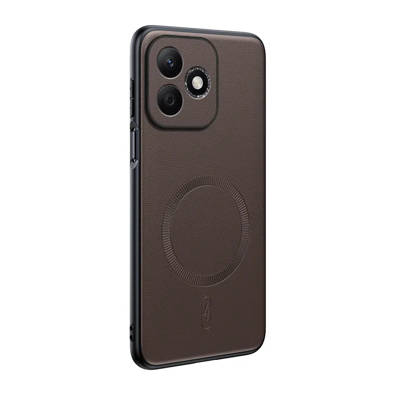 Magnetic Leather Shield Anti-Fingerprint Non-Slip Phone Case