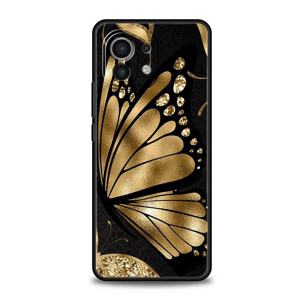 Goldfolie Kunst Handy hülle für Xiaomi Mi 14 13 12 11 Ultra 13t 12t Poco C51 F3 F4 F5 X3 X4 NFC M3 Pro Lite 5g Silikon hülle Capas – Detail 5