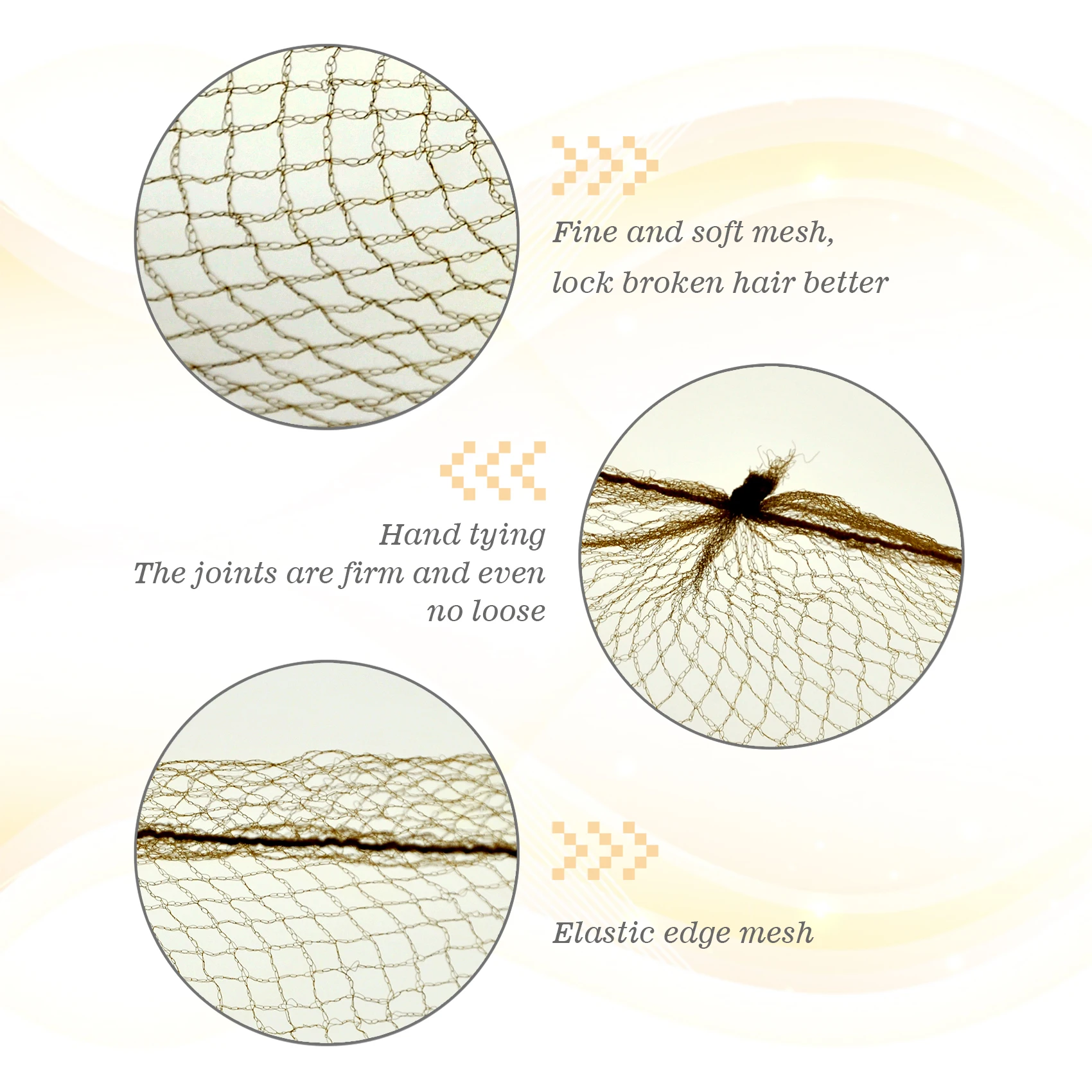 Hair Nets Hair Styling Tool Hair Styling Tools 144pcs/lot Dark Brown Elastic Edge Nylon Mesh Hairnets For Hair Styling Hair Bun Making Ballet Dancer Kitchen Food Serive