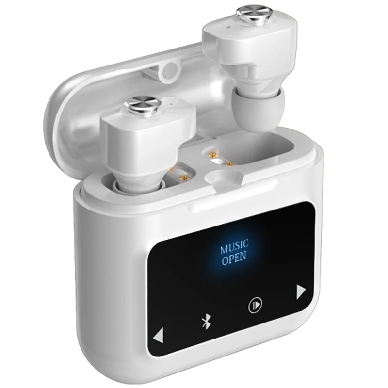 

2 In 1 TF Memory Card MP3 Player Auto Connect Hifi Sound Voice Assistant BT 5.0 TWS Earbuds Wireless Earphone