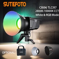 Sutefoto P160 RGB Bi-Color LED Video Light CRI96 TLCI 97 2800K-10000K CCT Adjustable with White/RGB Mode Continuous Lighting 1