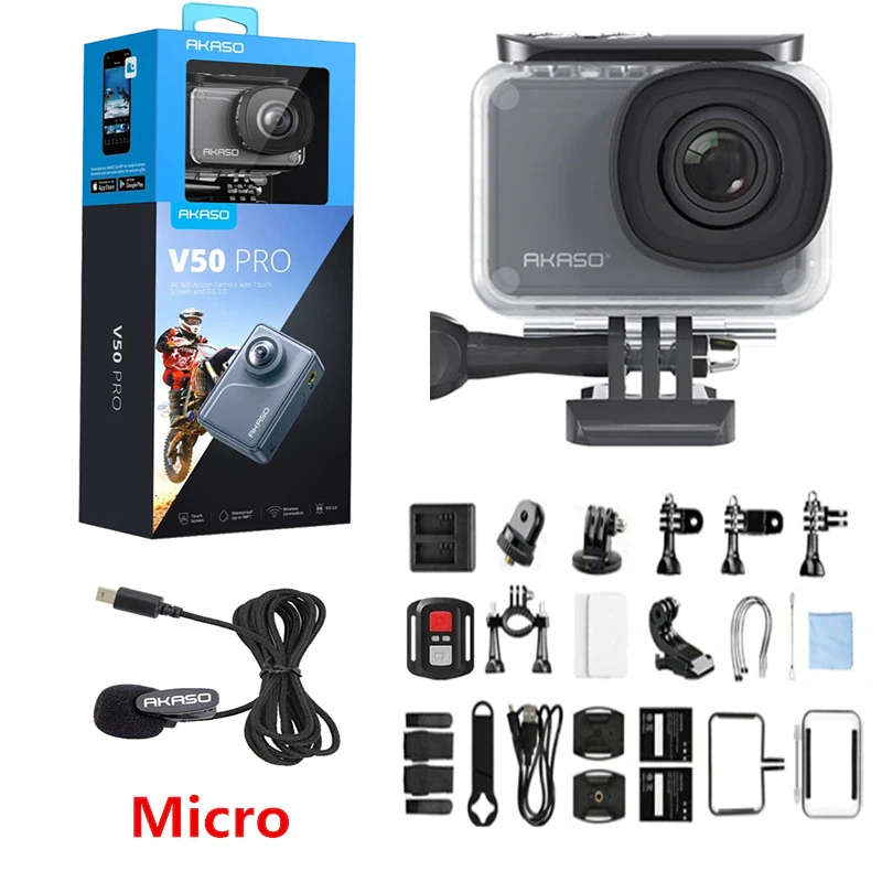 Action Camera Akaso V50x Pro  Akaso Action Camera V50 Pro - Sports &  Action Video Cameras - Aliexpress