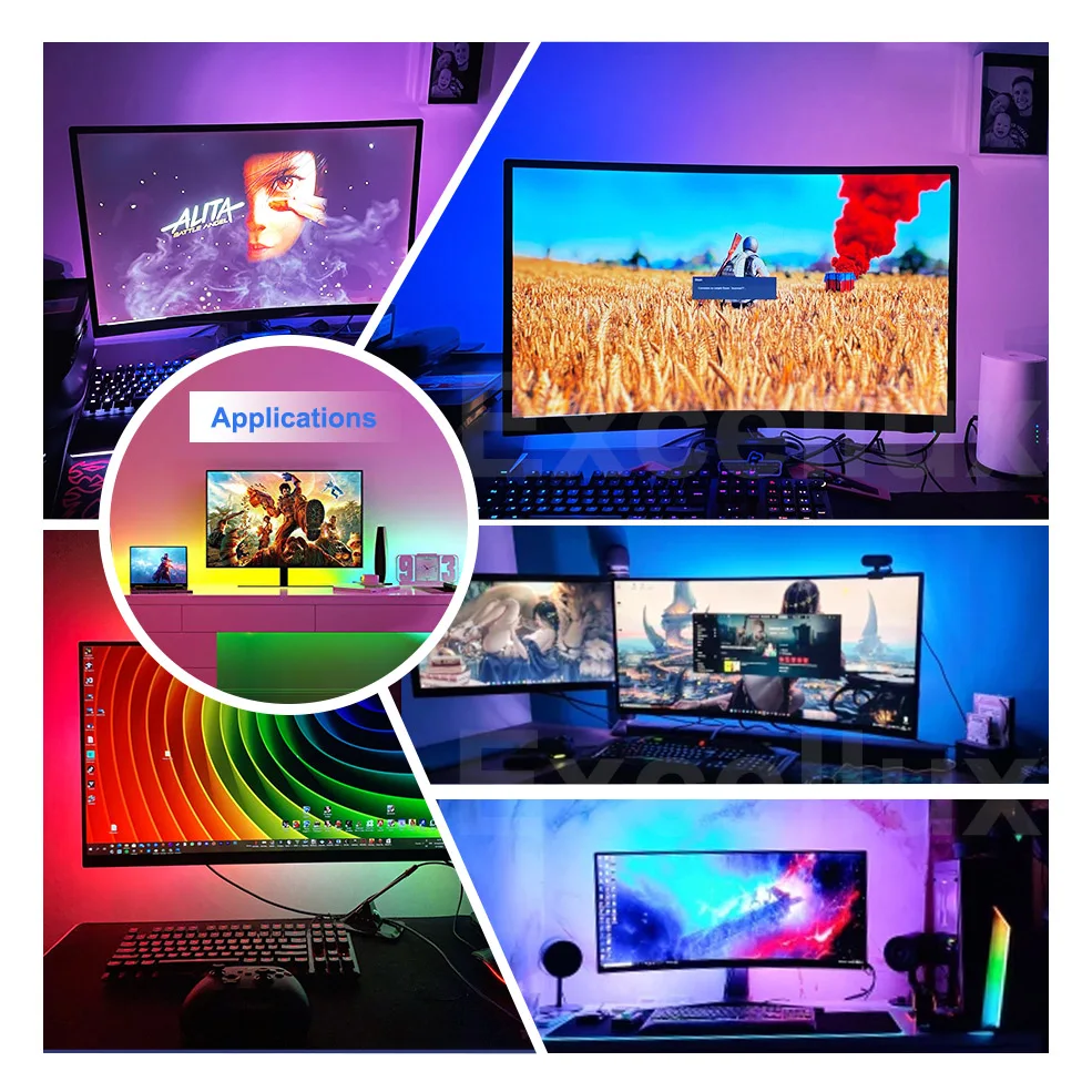 Rgb Led Lights Strip Windows Monitor, Backlight for monitor