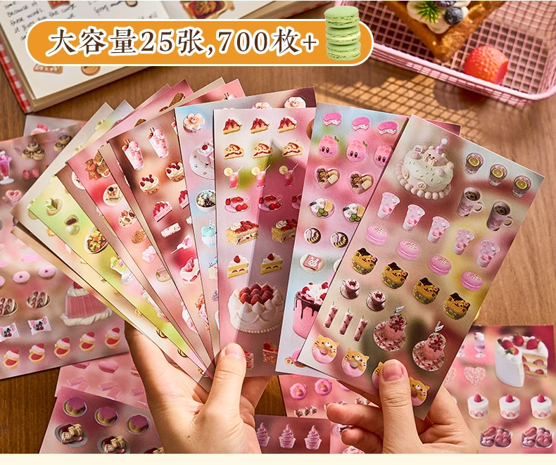 25 Stück gestanzte Aufkleber für Buch, Retro-Cartoon, dekorativ, handgefertigt, Scrapbooking-Zubehör, Tagebuch-Aufkleber, japanische Schreibwaren-Aufkleber – Detail 5