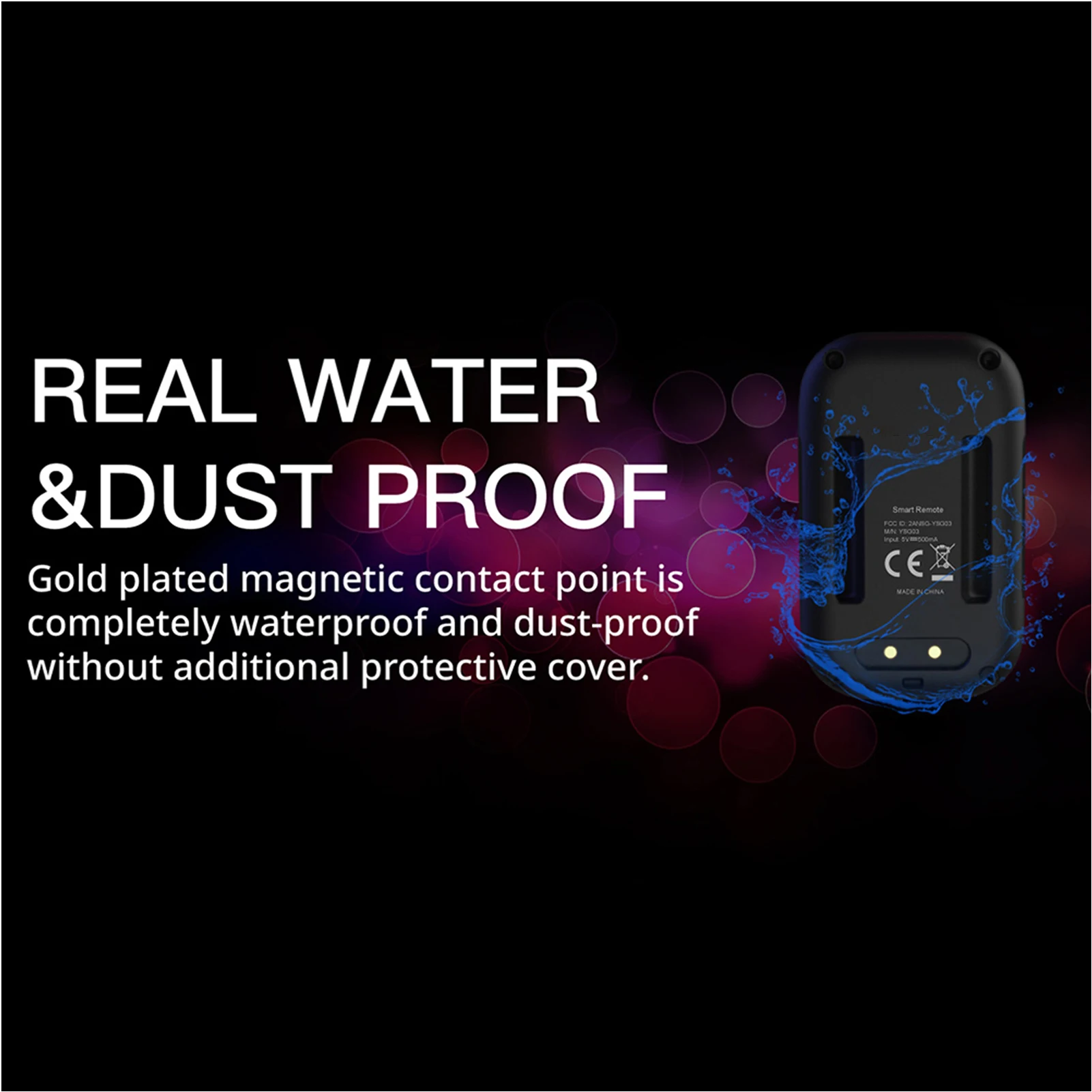 Wireless Smart Remote Control Replacement for GoPro Hero 12/11/10/9/8/LED Colorful Screen Built-in Battery 50M Control Distance