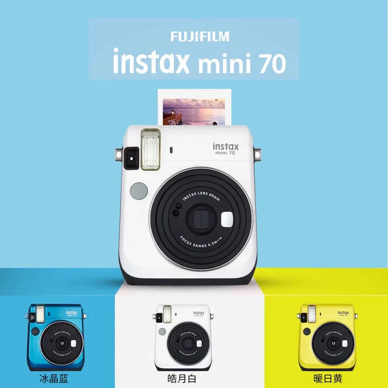 Original Fujifilm instant Mini 70 instant Camera 70N Retro Fujifilm Instant Disposable Imaging Cameras（blue/white/red/yellow）