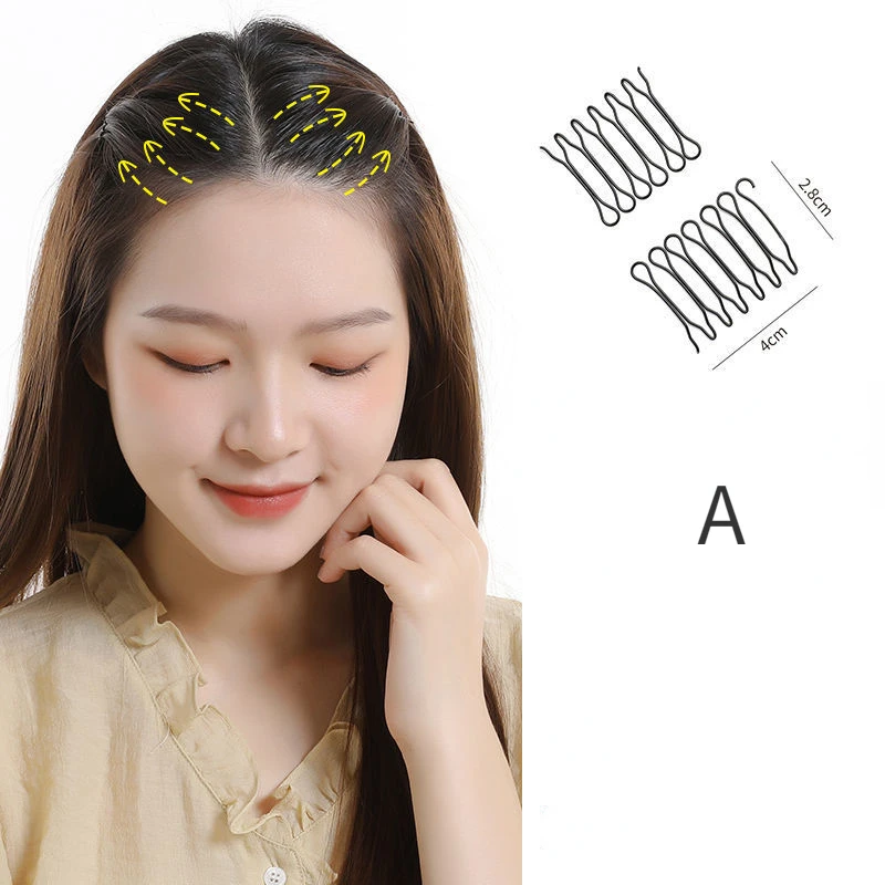 Invisible Broken Hair Hairpin Professional Styling Accessories Adult Tiara Tools Roll Curve Needle Bangs Fixed Insert Comb Women